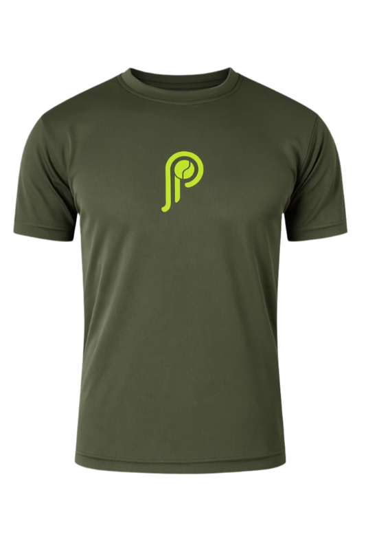Premier Performance Tee - Khaki(Green)/Lime