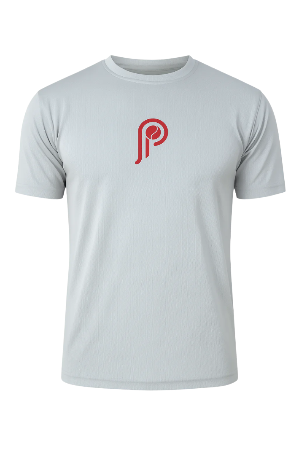 Premier Performance Tee - Light Grey/Red
