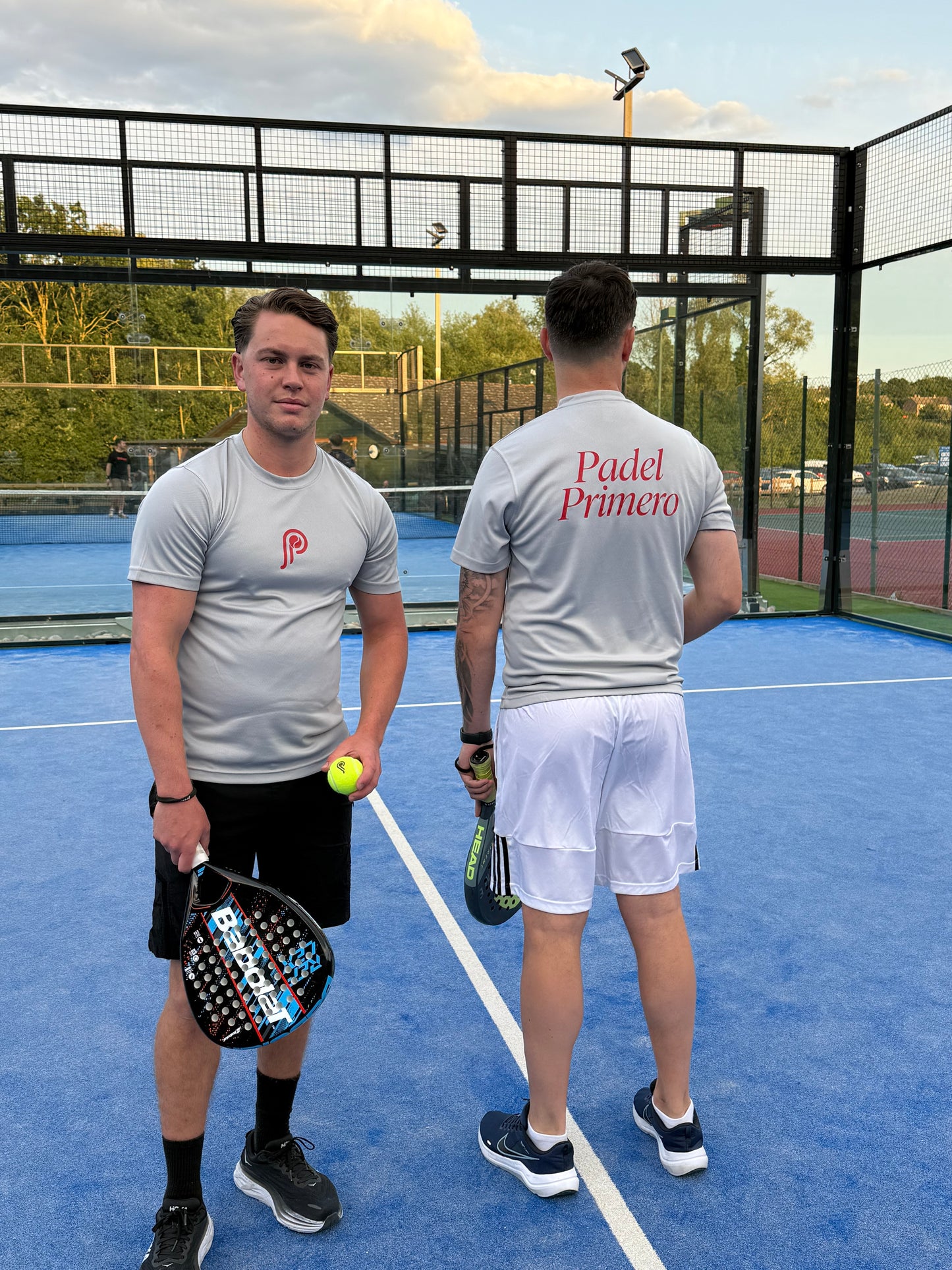 Premier Performance Tee - Light Grey/Red